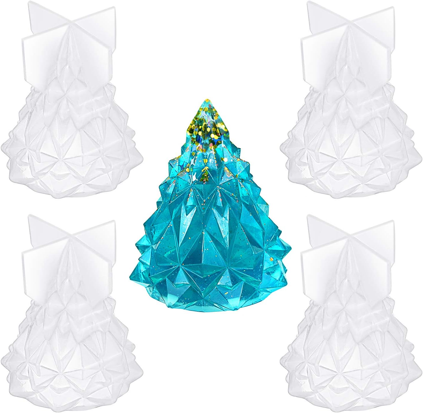 3D Christmas Tree Resin Mold - set of 4 - Craft Resin US