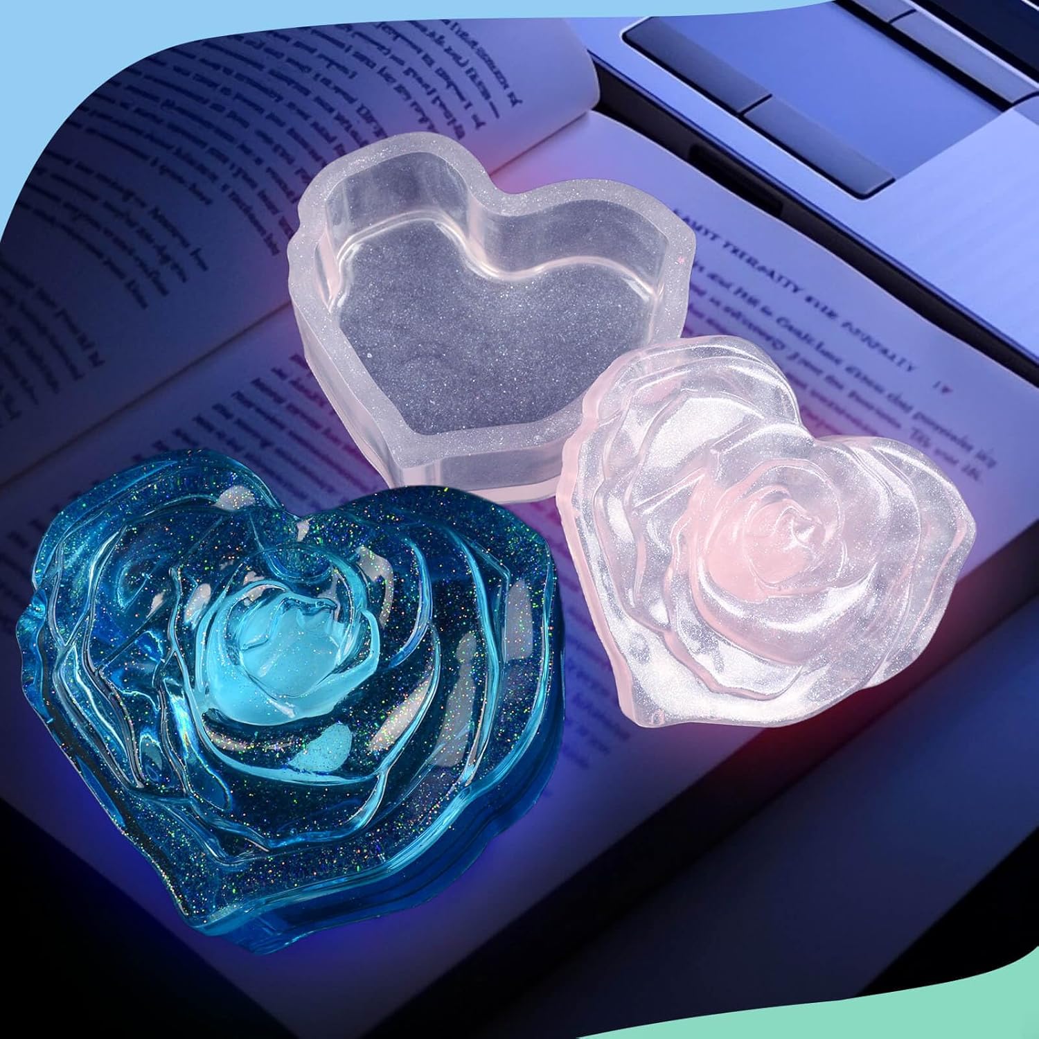 3D Heart Jar with Lid Resin Mold - Craft Resin US