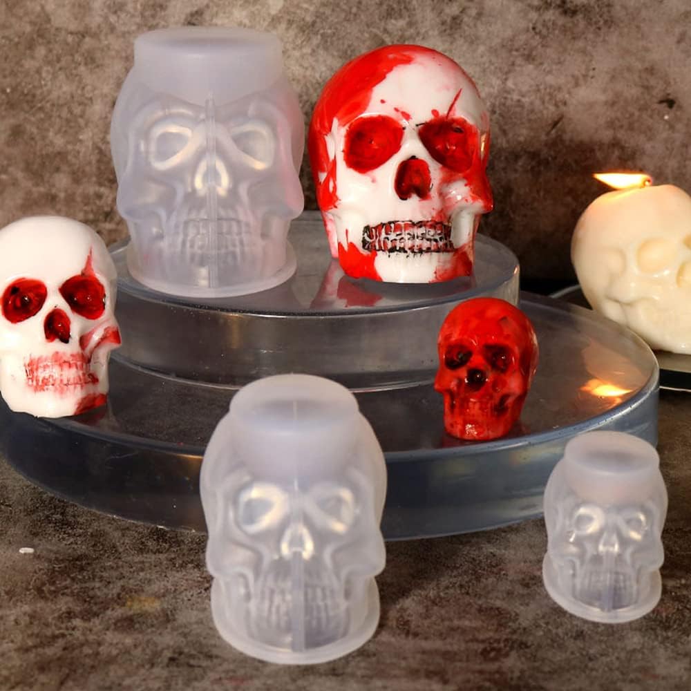 3D Skull Resin Molds - Set of 3 - Craft Resin US