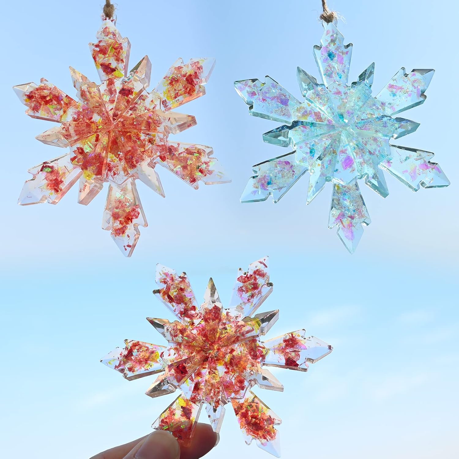 3D Snowflake Molds - 5 pcs - Craft Resin US