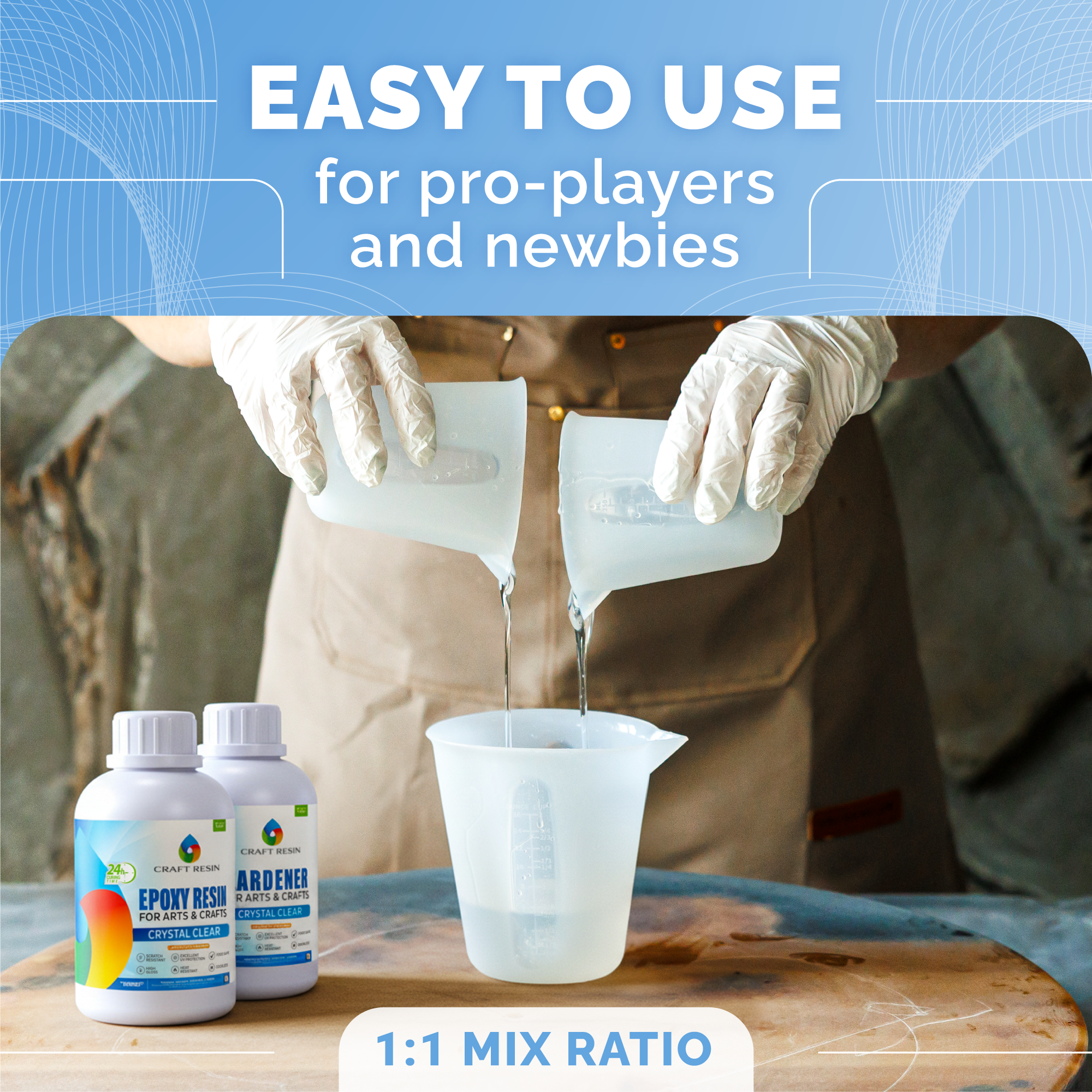 Craft Resin Arts & Crafts Epoxy - 1 Gallon