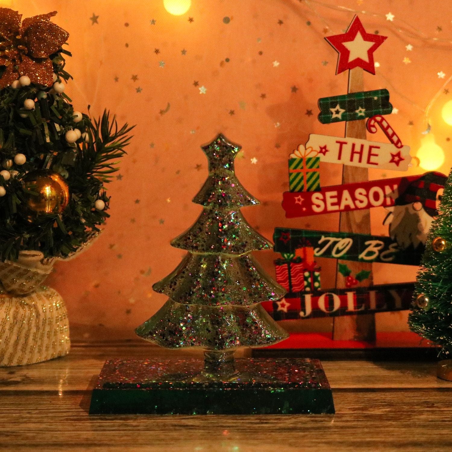 Deer Christmas Tree Snowflake Snowman Christmas Ornament Resin Molds