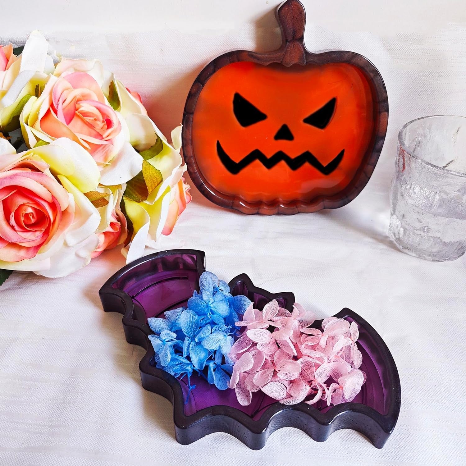Bat and Pumpkin Tray Resin Mold - Craft Resin US