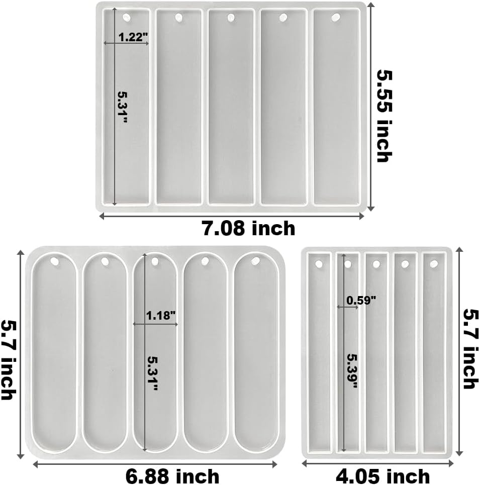 Bookmarks Silicone Mold - Set of 3 - Craft Resin US