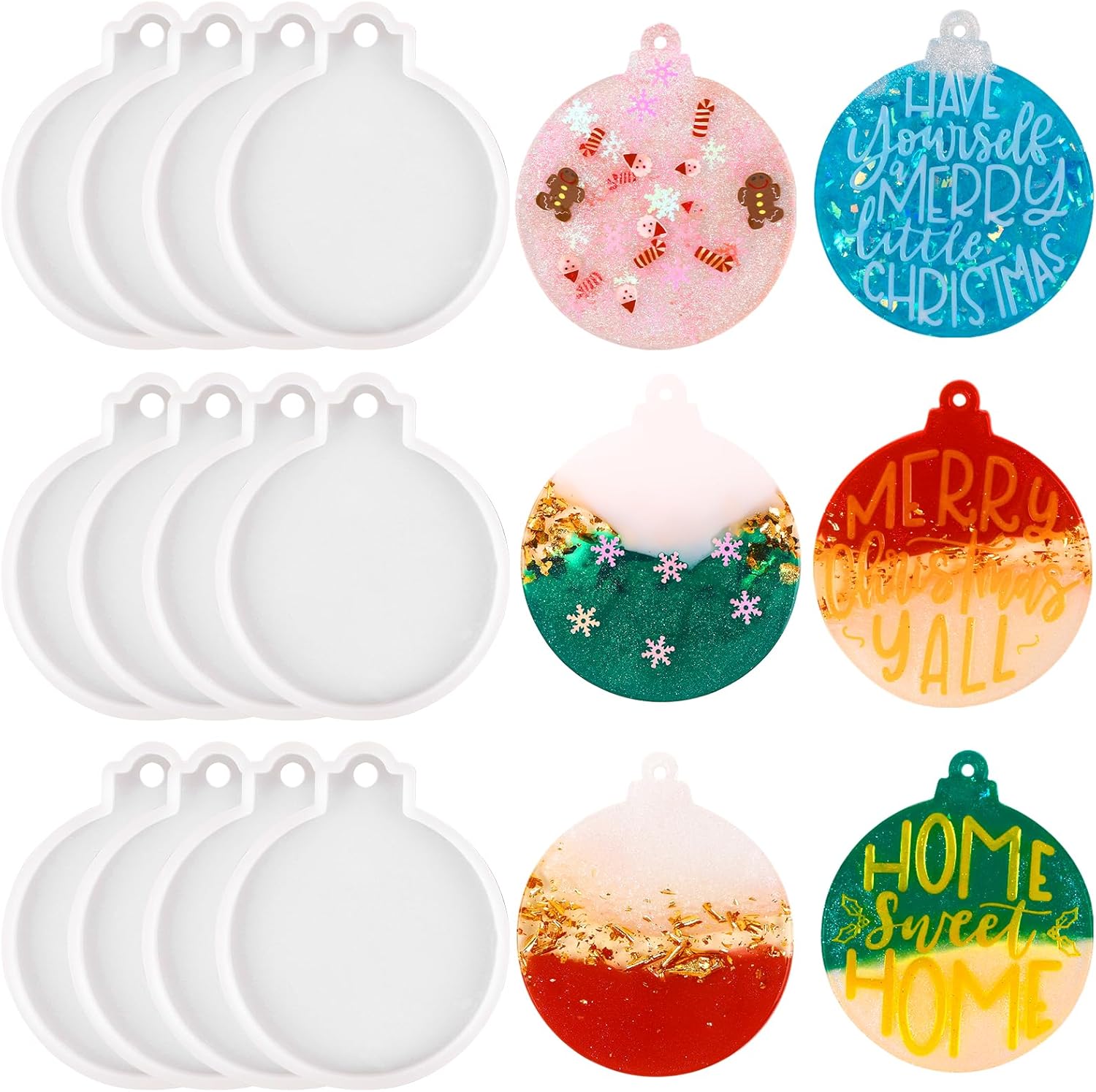 Christmas Ornament Resin Molds - 12 pcs - Craft Resin US