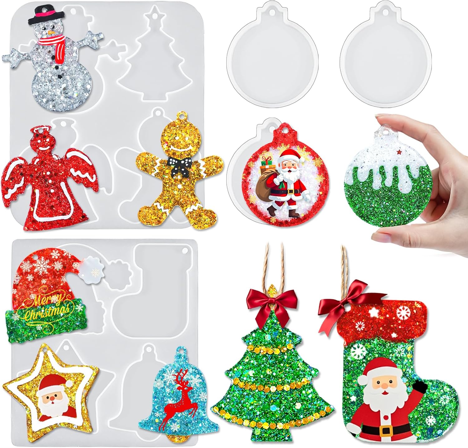 Christmas Ornament Resin Molds - set of 11 - Craft Resin US