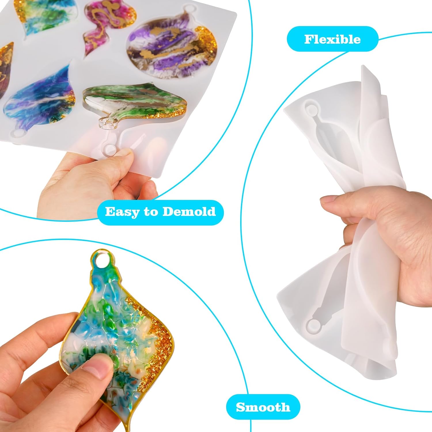 Christmas Ornaments & Pendant Molds - 2 pcs - Craft Resin US