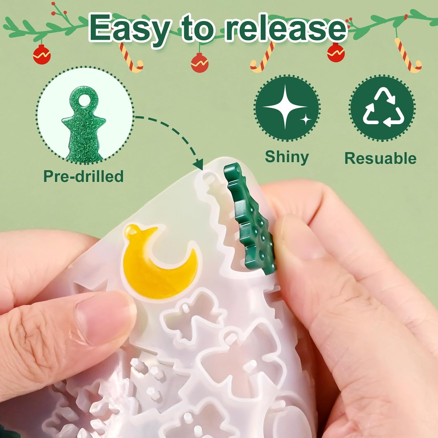 Christmas Resin Earring Molds - set of 4 - Craft Resin US