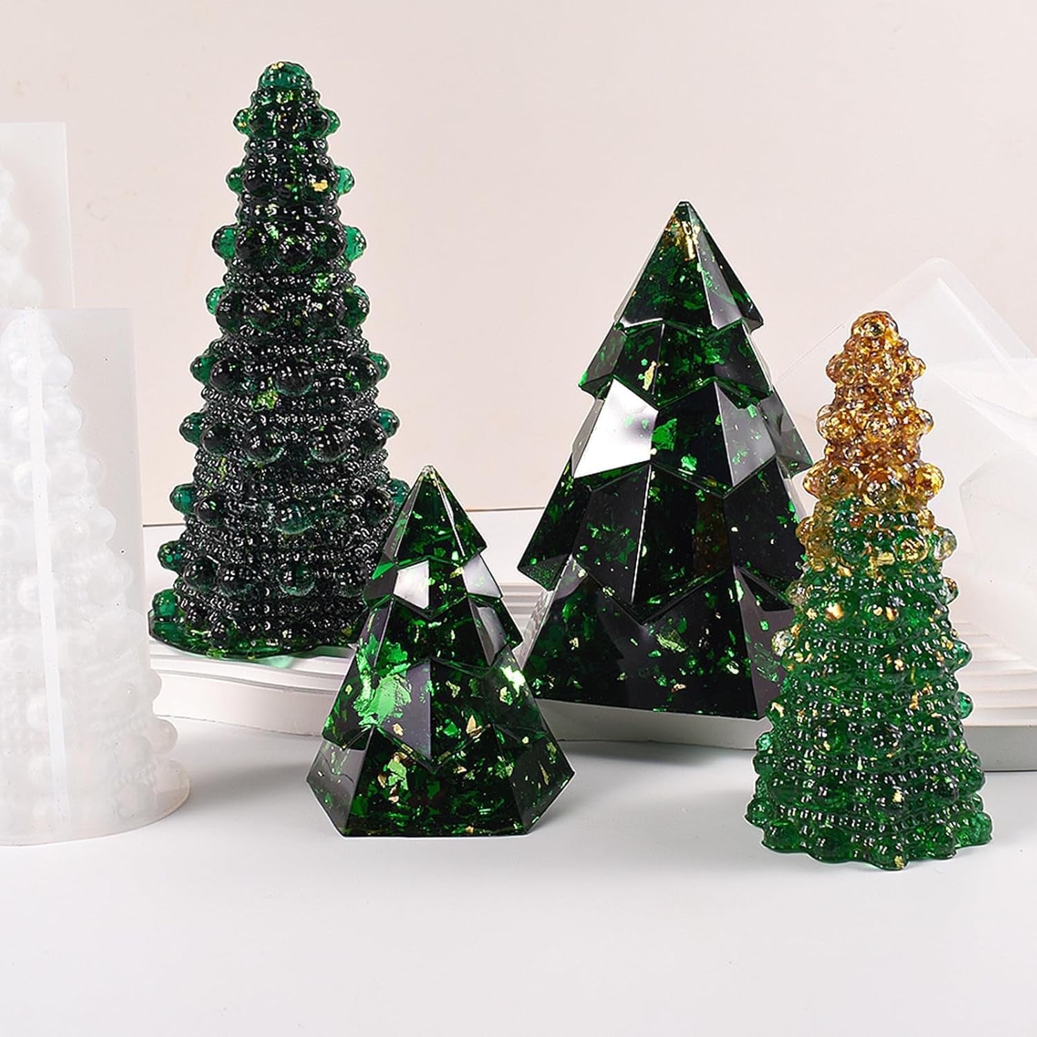 Christmas Tree Resin Molds - set of 4 - Craft Resin US
