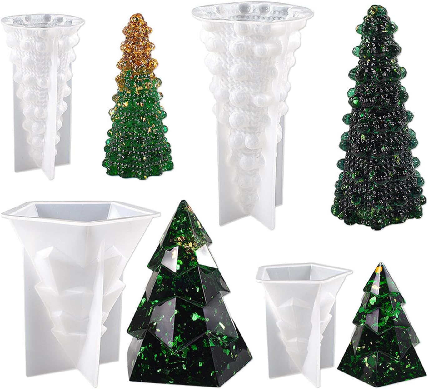Christmas Tree Resin Molds - set of 4 - Craft Resin US