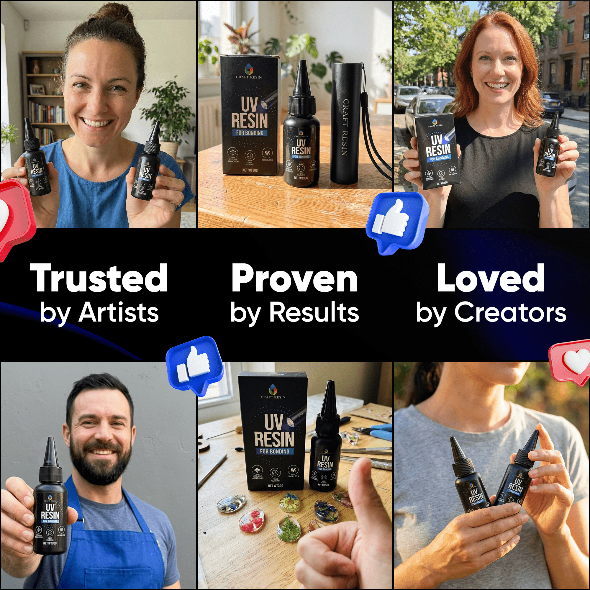 CRAFT RESIN Bonding UV with Flashlight - Craft Resin US