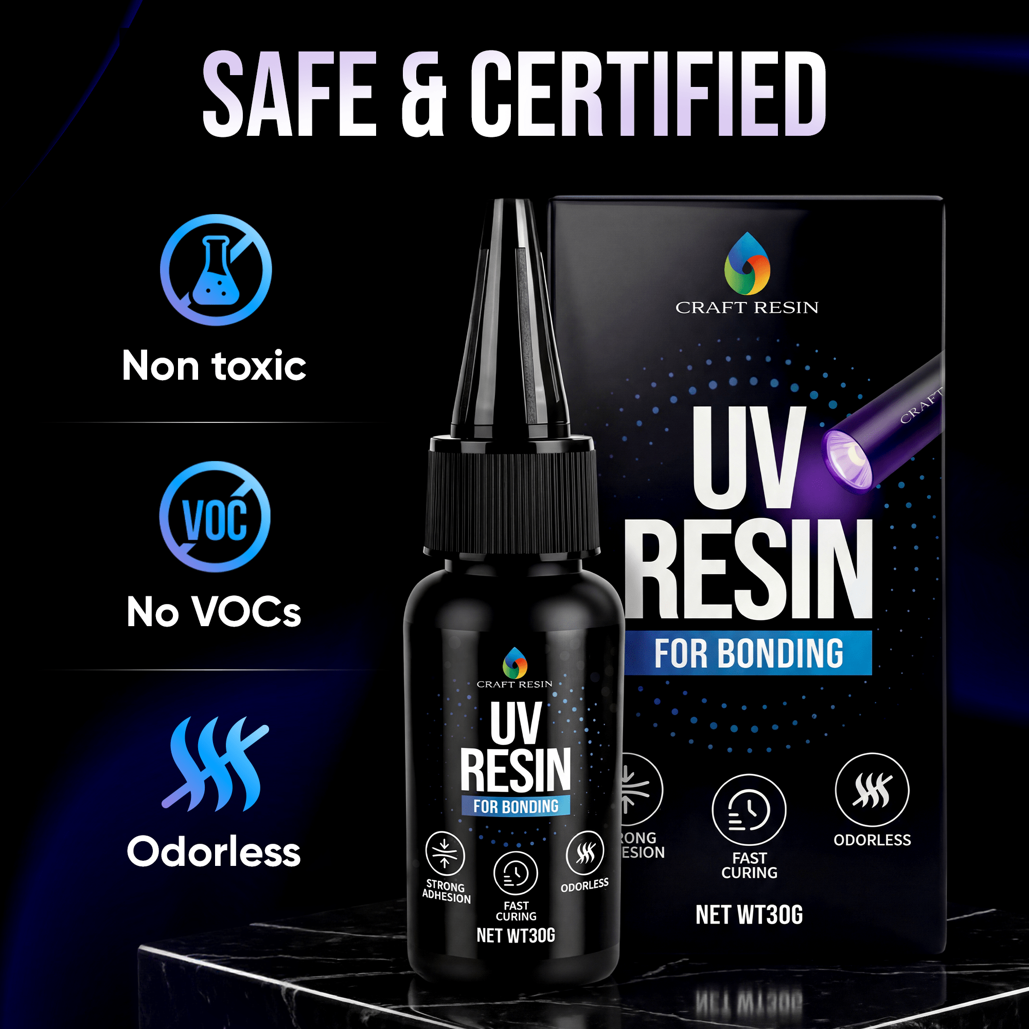 CRAFT RESIN Bonding UV with Flashlight - Craft Resin US