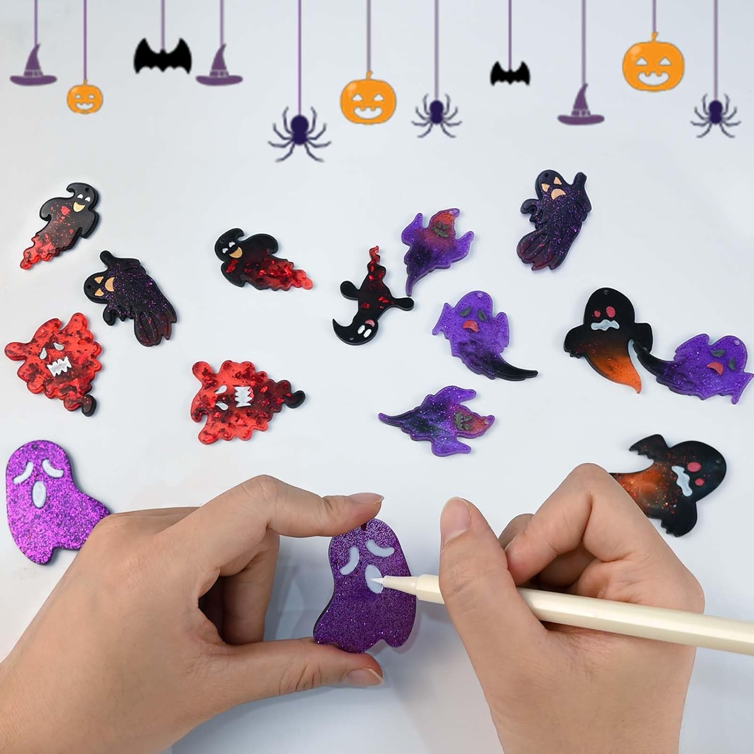 Halloween Ghost Earring Molds - 9 Pairs - Craft Resin US