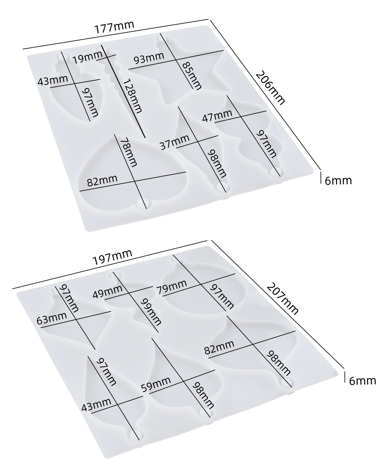 Handmade Crystal Clusters Christmas Hanging Decorations Resin Molds - Craft Resin US