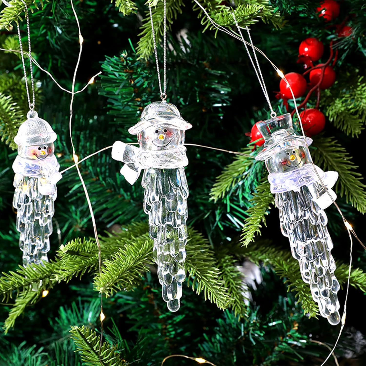 Handmade Crystal Snowman Icicle Ornament Christmas Tree Decoration Resin Molds - Craft Resin US
