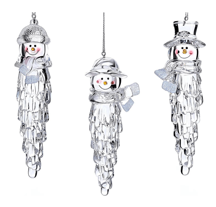 Handmade Crystal Snowman Icicle Ornament Christmas Tree Decoration Resin Molds - Craft Resin US
