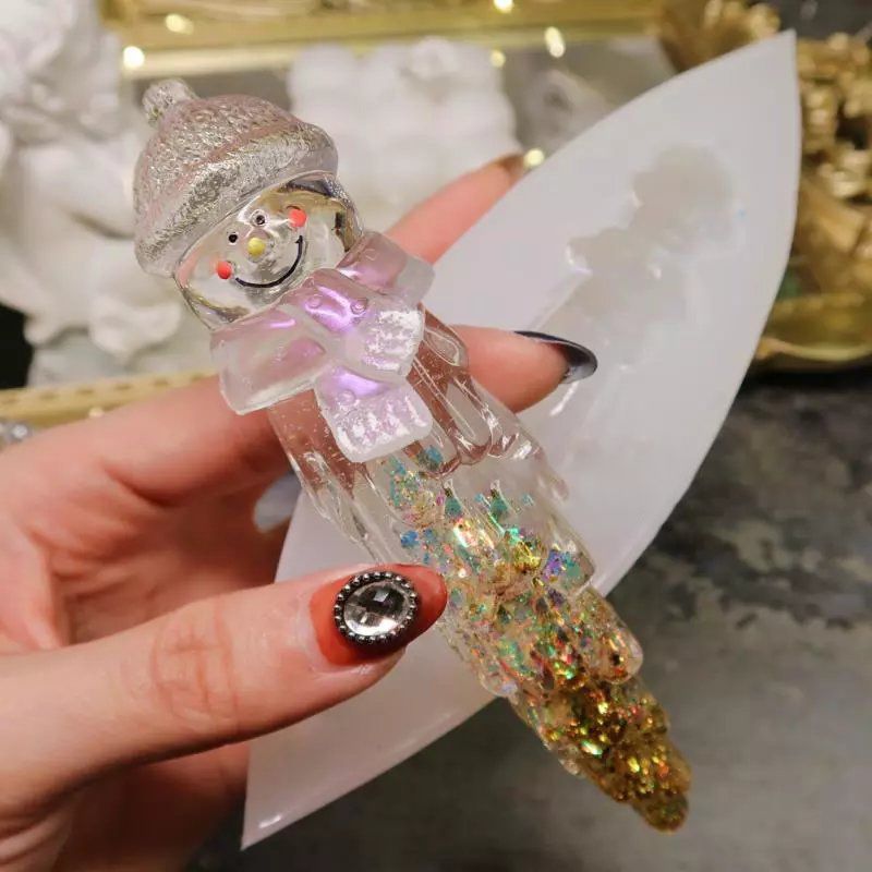 Handmade Crystal Snowman Icicle Ornament Christmas Tree Decoration Resin Molds - Craft Resin US