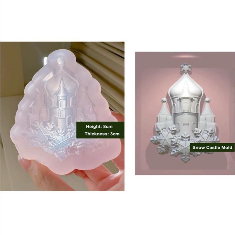 Handmade Snowflake Castle Snowman Ornament Mold - Craft Resin US