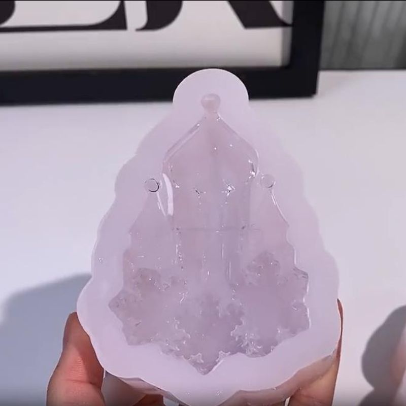 Handmade Snowflake Castle Snowman Ornament Mold - Craft Resin US