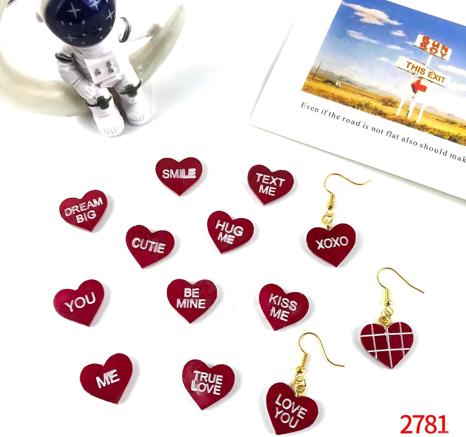 Heart with Text Resin Molds - set of 5 - Craft Resin US