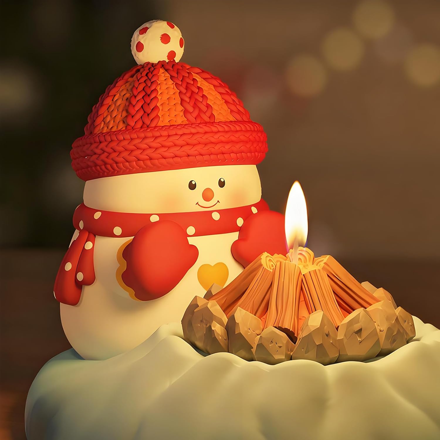 Snowman with Fire Candle Resin Molds - Craft Resin US