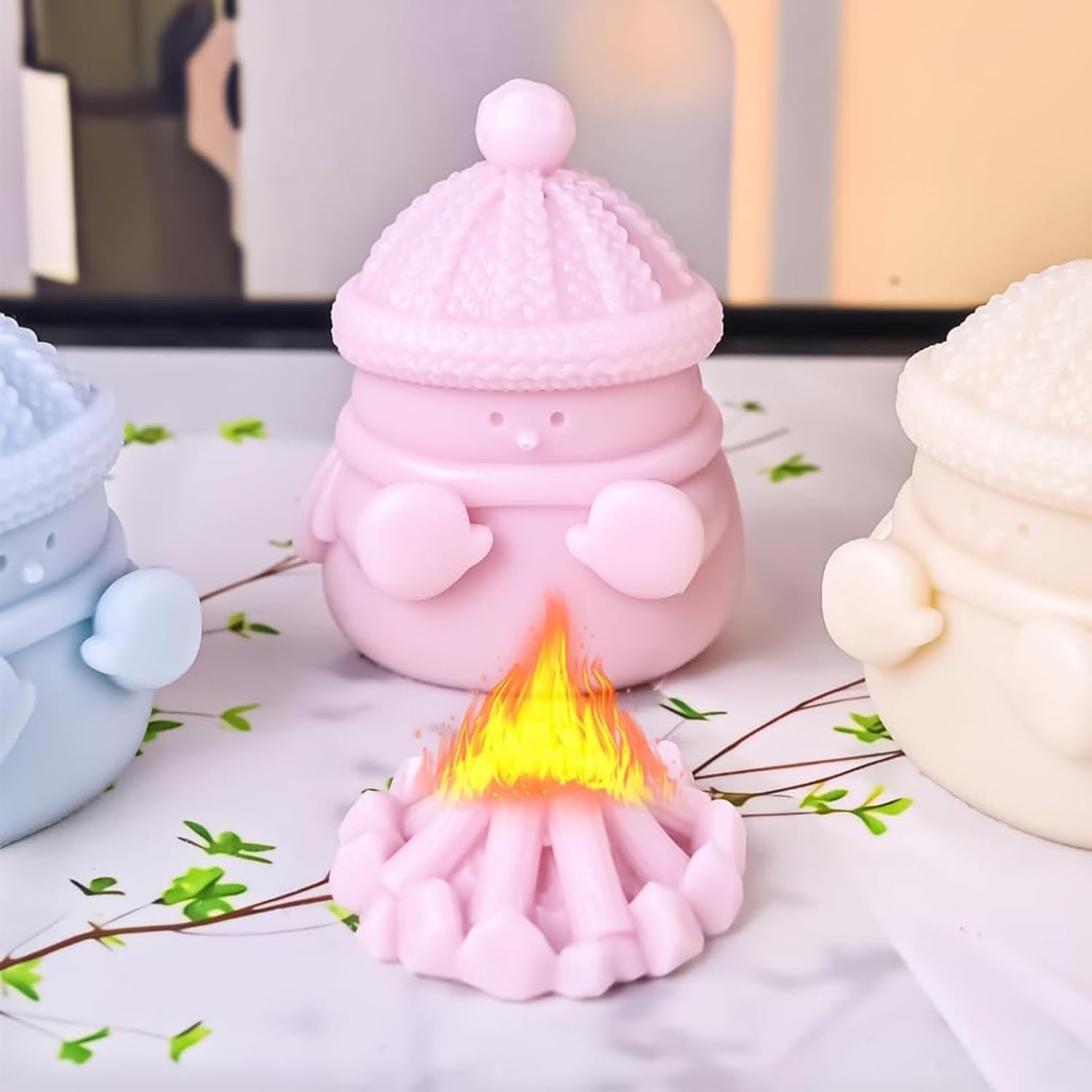 Snowman with Fire Candle Resin Molds - Craft Resin US