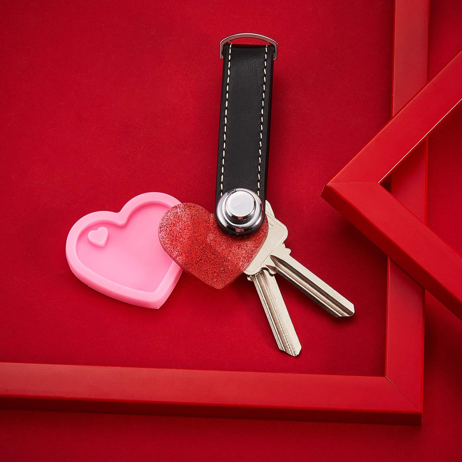 Valentine Heart Resin Keychain Molds - set of 4 - Craft Resin US