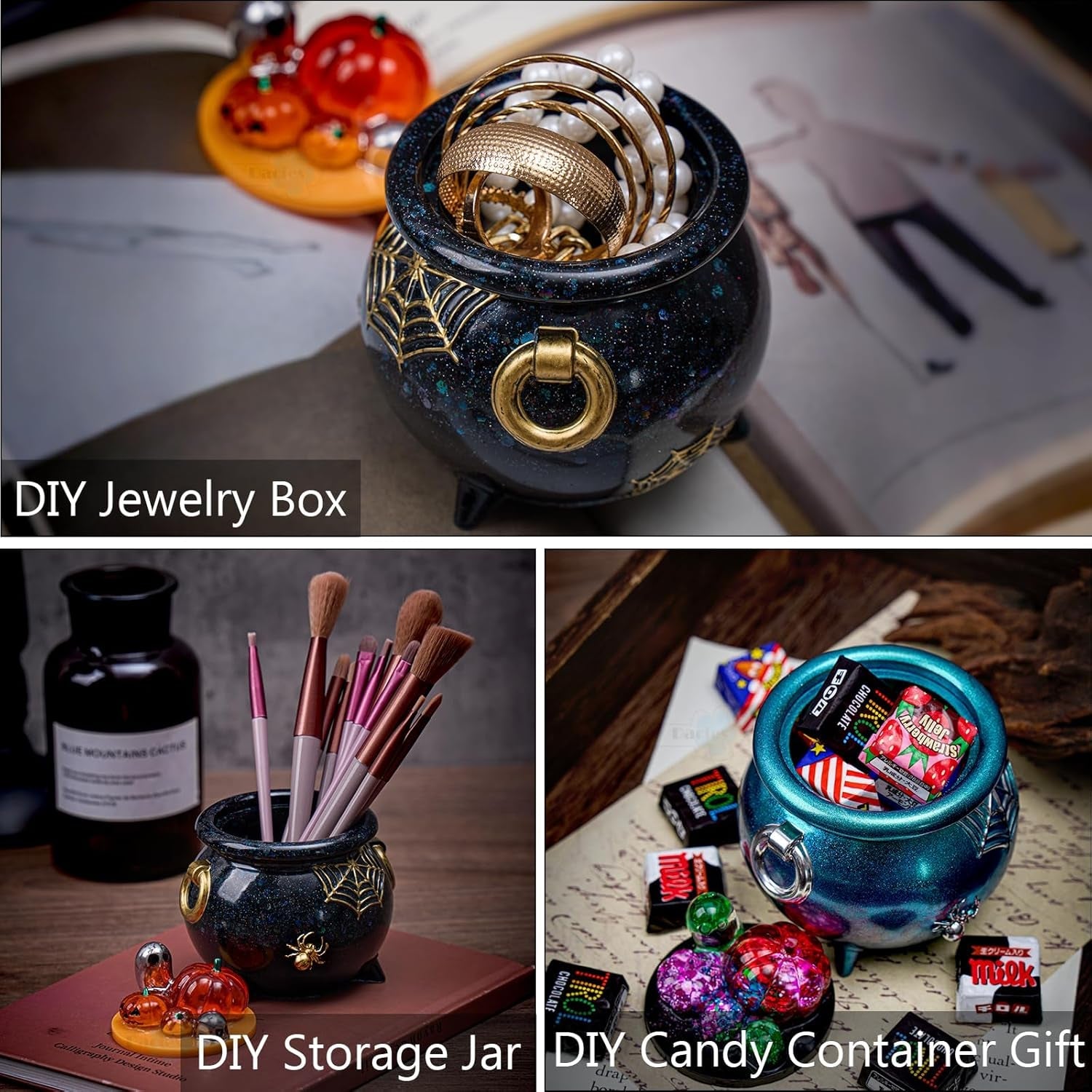 Witch Cauldron Jar Resin Mold - Craft Resin US