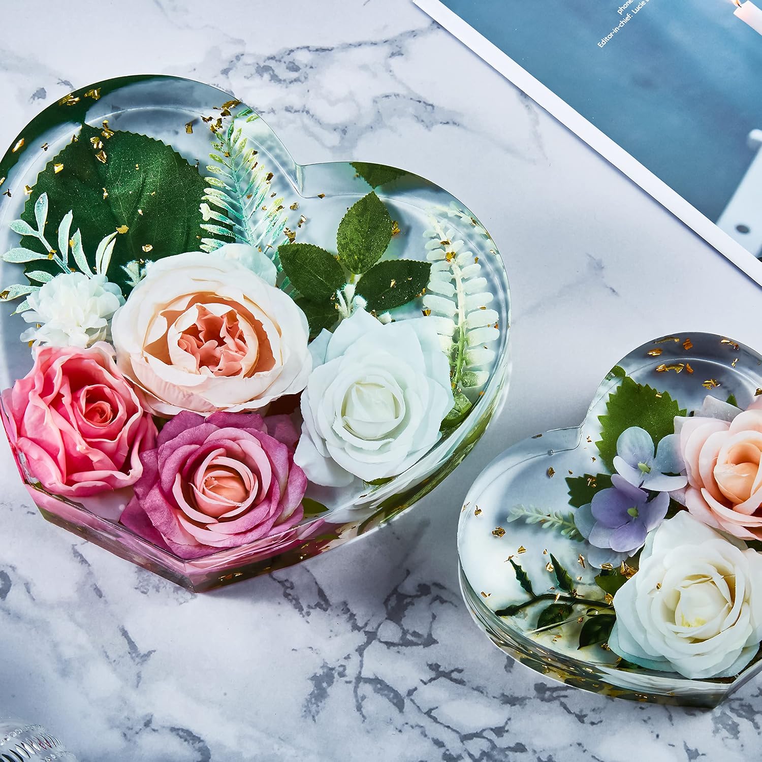 10 Inch / 6.5 inch Heart Shape Resin Molds - Craft Resin US