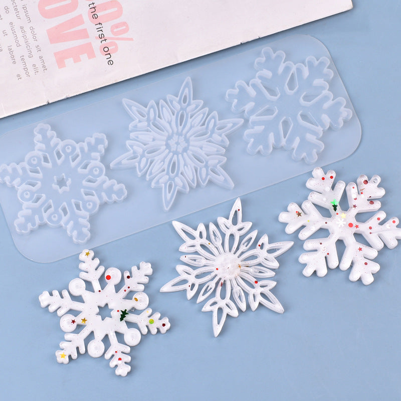 3pcs Snowflake Hanging Mold