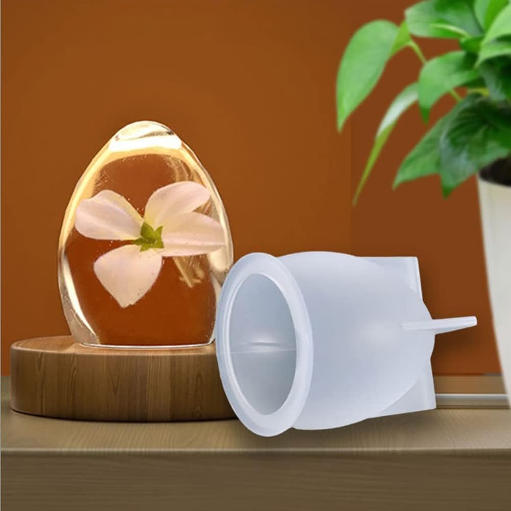 3 Pieces Egg Resin Mold, Large Oval Silicone Molds for DIY Art Table Lamp, Home Decoration, Valentine, Easter - Craft Resin US