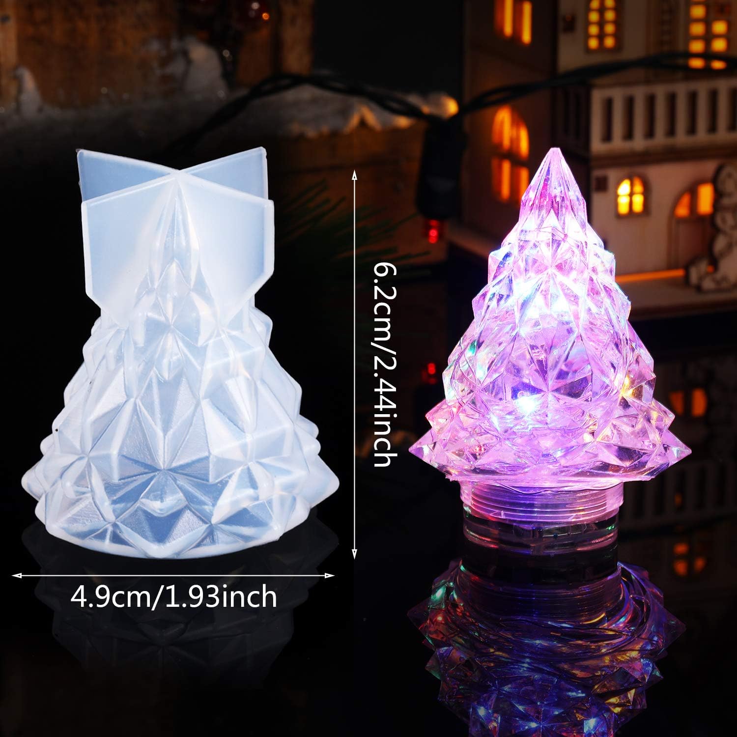 3D Christmas Tree Resin Mold - set of 4 - Craft Resin US
