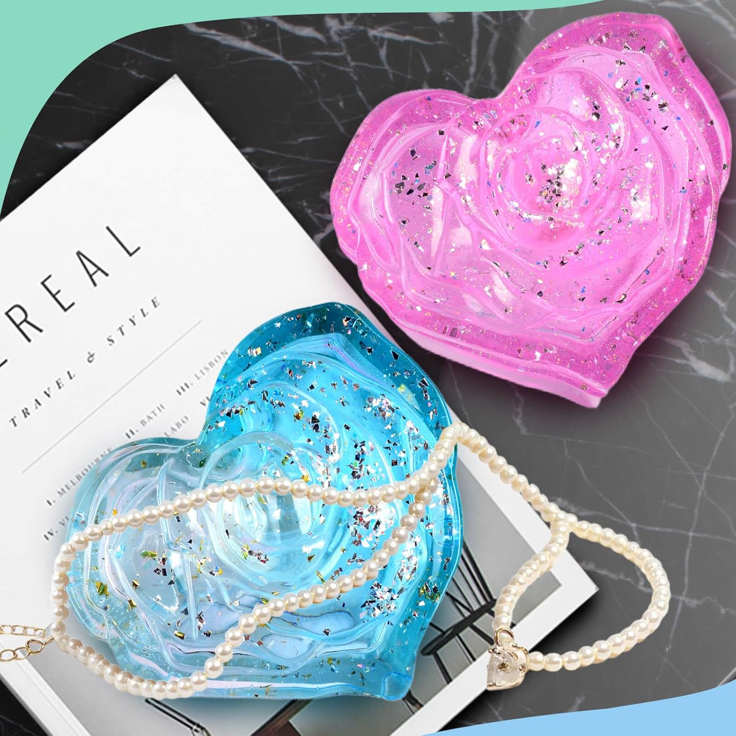 3D Heart Jar with Lid Resin Mold - Craft Resin US