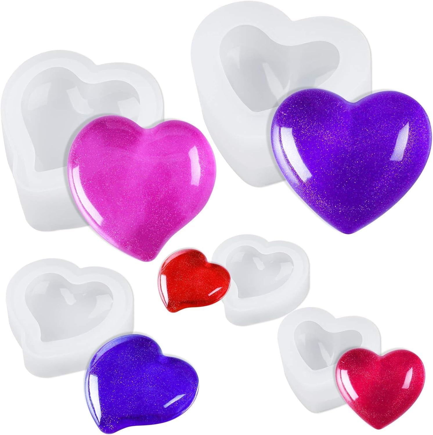 3D Heart Shape Resin Mold - Craft Resin US