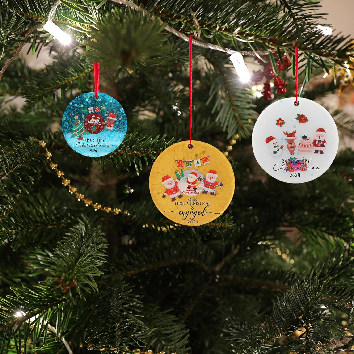 4 - Cavity Christmas Ornaments Resin Molds with Hole - Craft Resin US