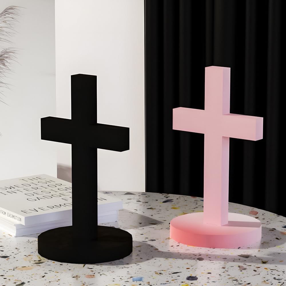 5'' Standing Cross Silicone Mold with Base - Craft Resin US