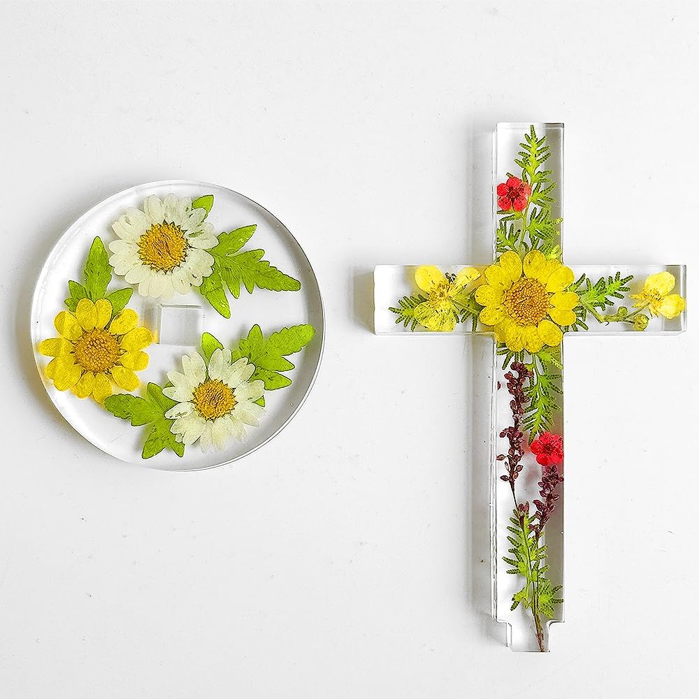 5'' Standing Cross Silicone Mold with Base - Craft Resin US