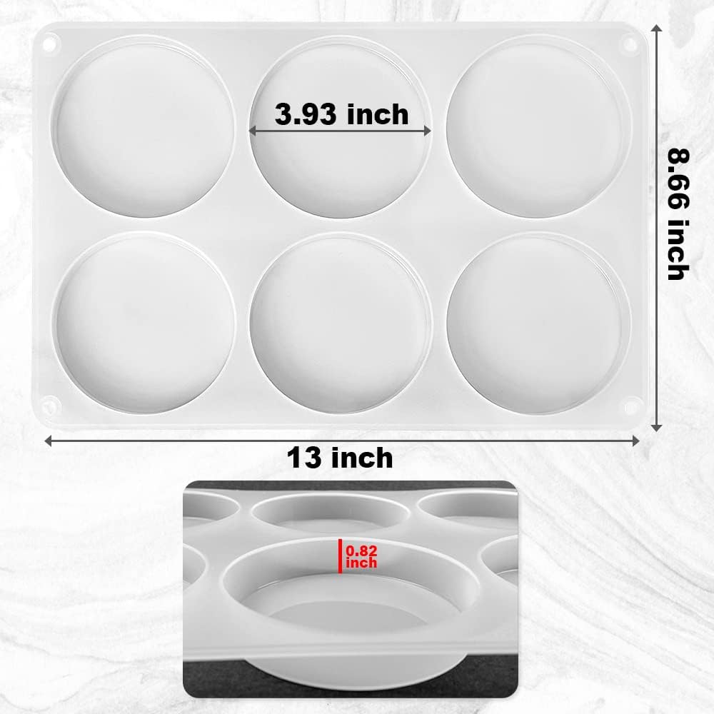 6 - Cavity Deep Round Coaster Molds - Craft Resin US