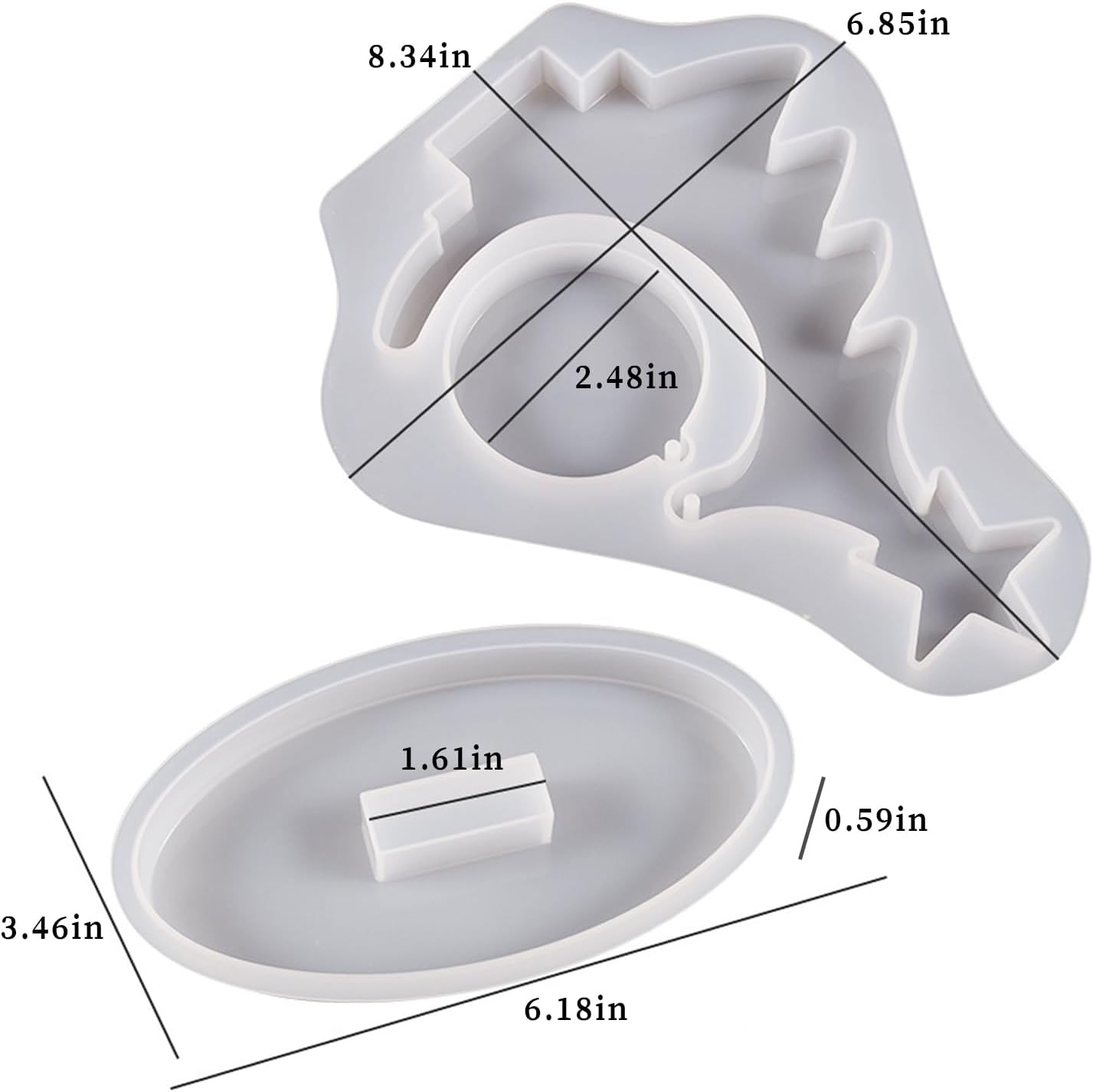 Large Silicone Mold, Photo Frame Resin Molds, Christmas Tree Shape Resin Molds for Epoxy Casting, Picture Frame Display Unique Crafts Making Resin Art Christmas Mold Table Home Decor Gift