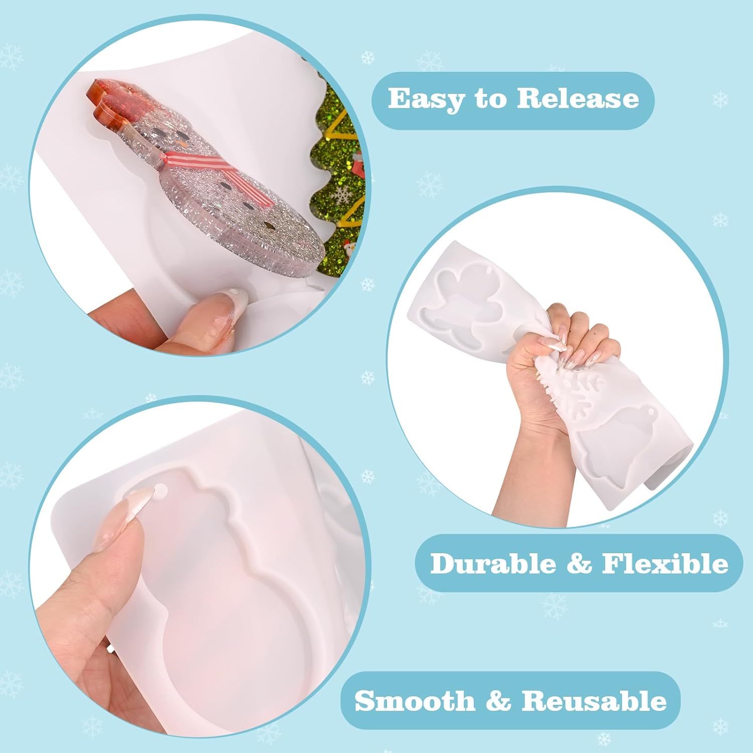 8 Cavity Christmas Resin Molds - 2 pcs - Craft Resin US