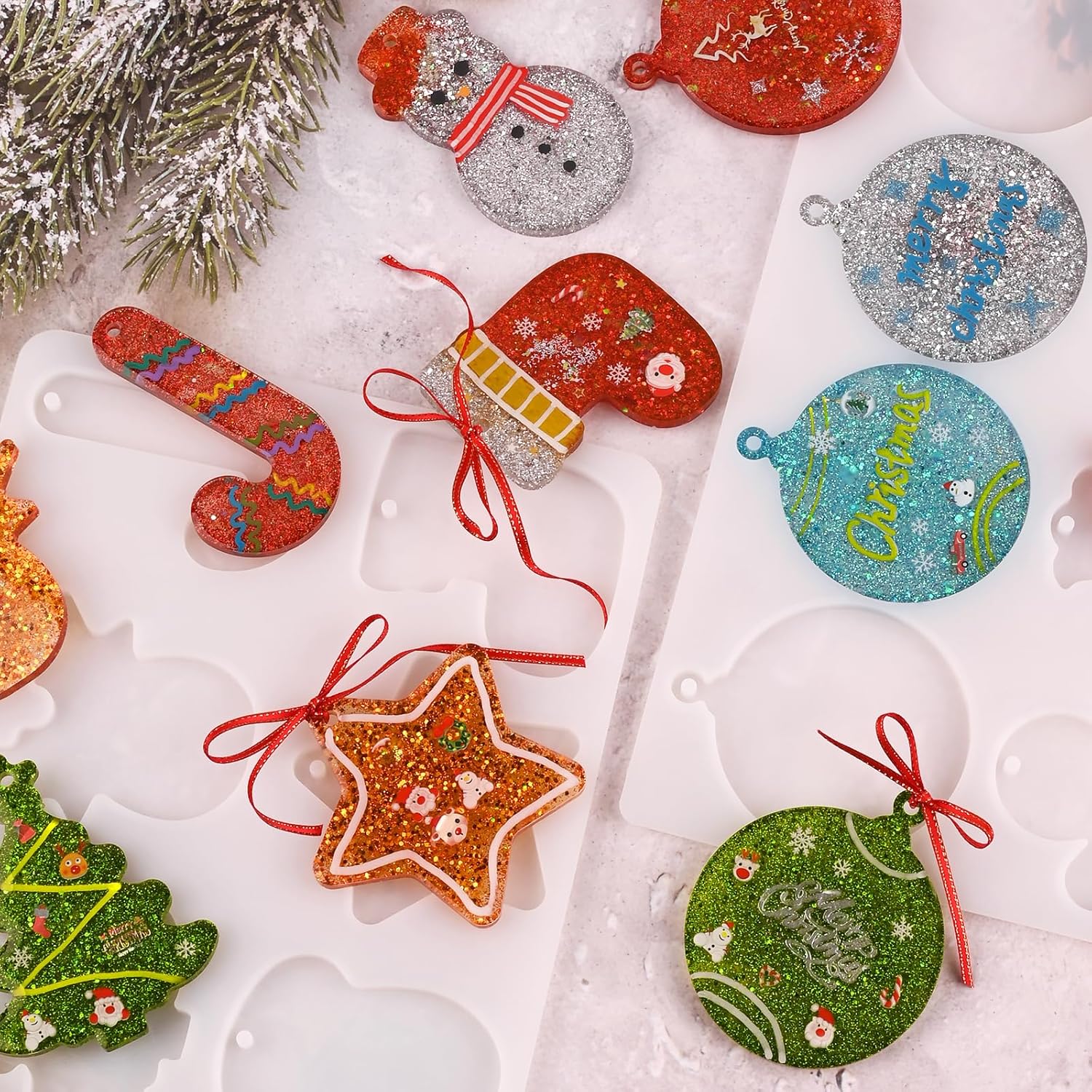 8 Cavity Christmas Resin Molds - 2 pcs - Craft Resin US