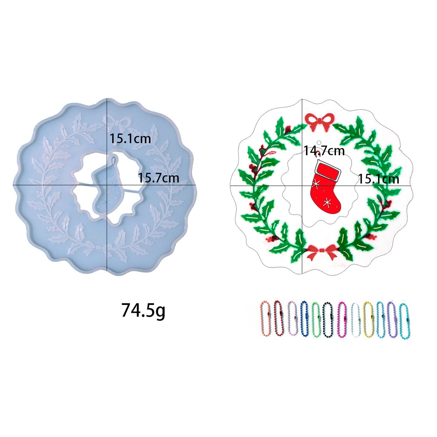 Christmas Round Hanging Sign Resin Mold