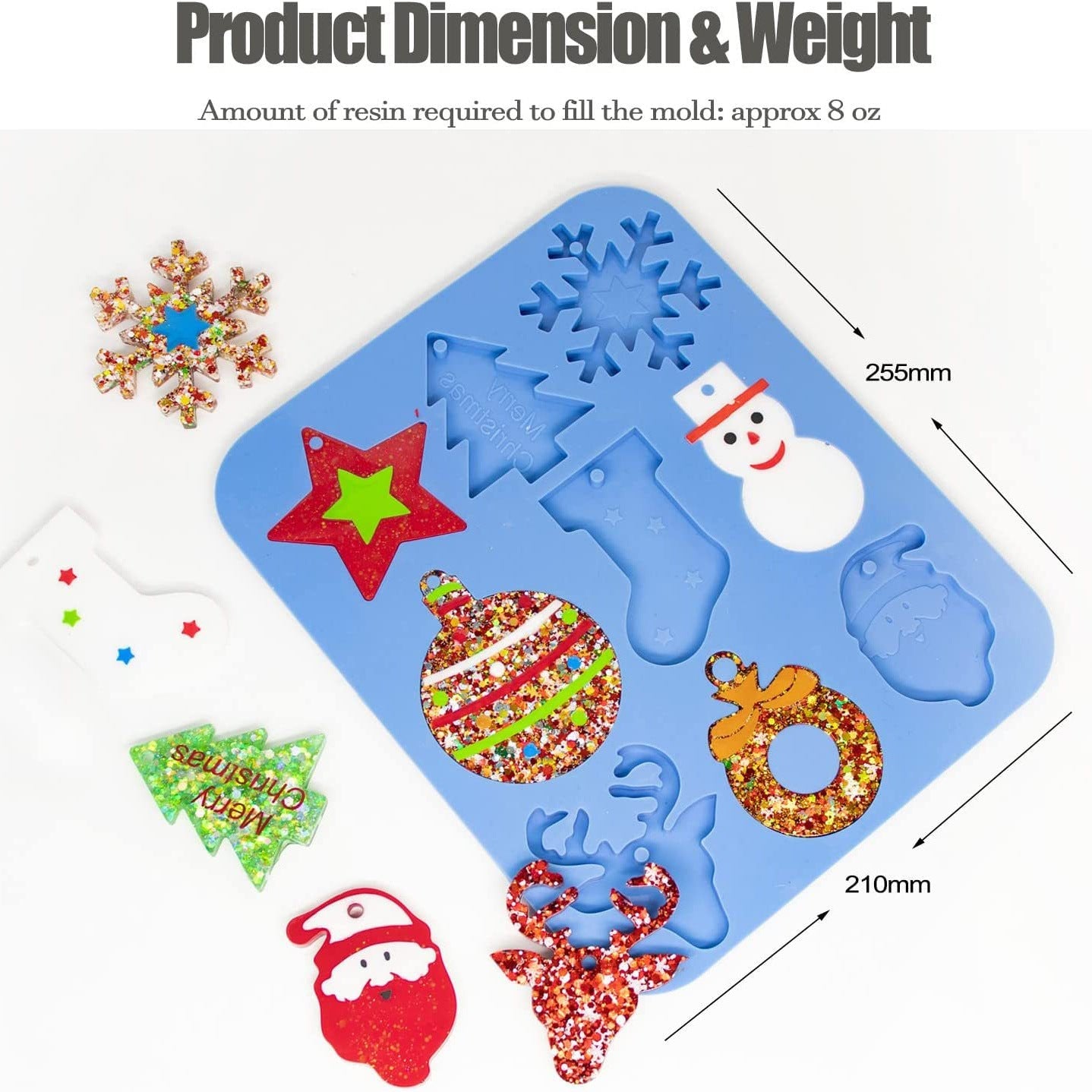 Cute Christmas Hanging Resin Mould