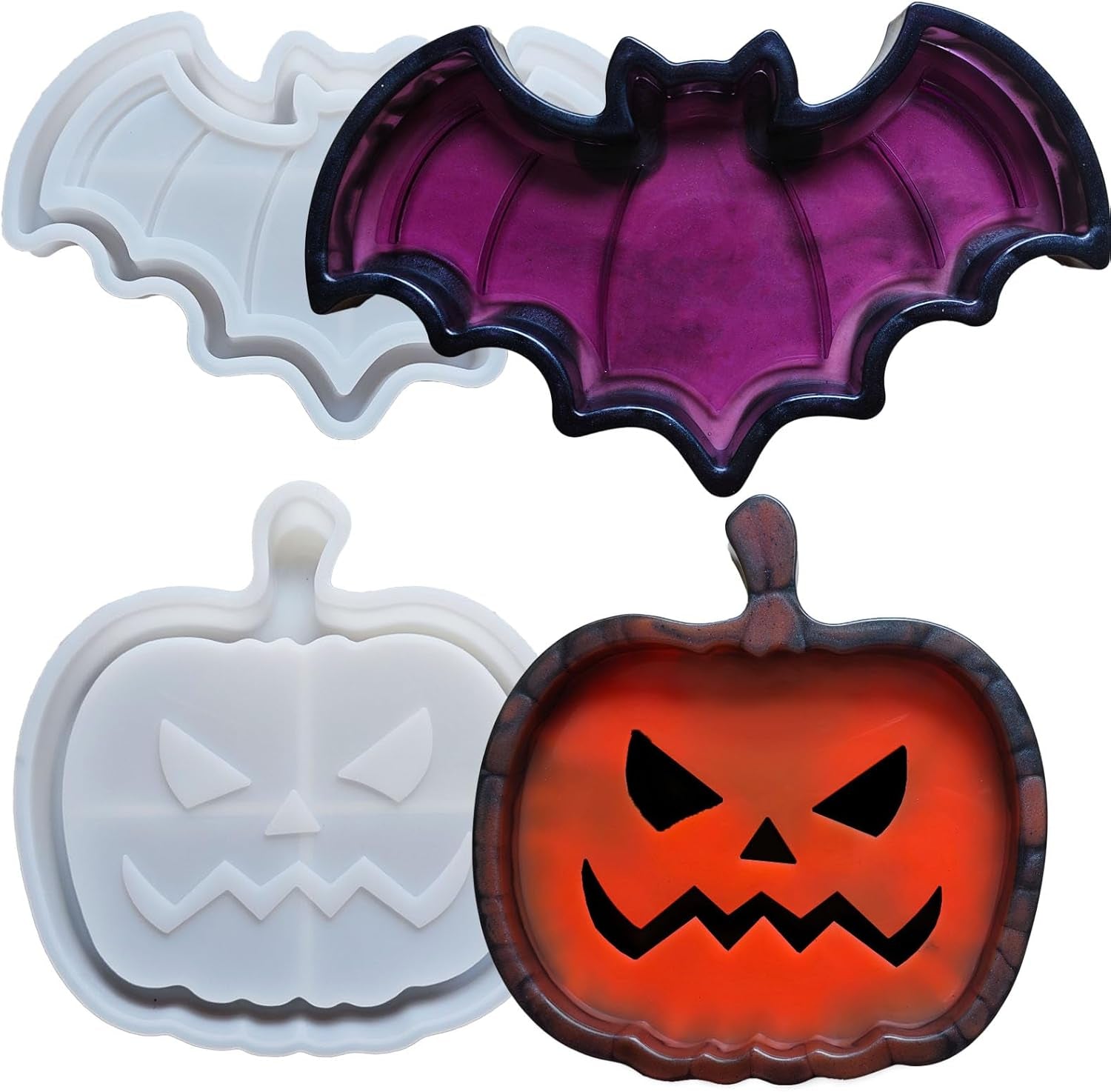 Bat and Pumpkin Tray Resin Mold - Craft Resin US