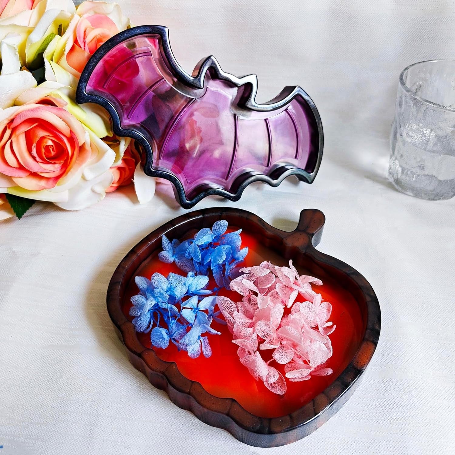 Bat and Pumpkin Tray Resin Mold - Craft Resin US