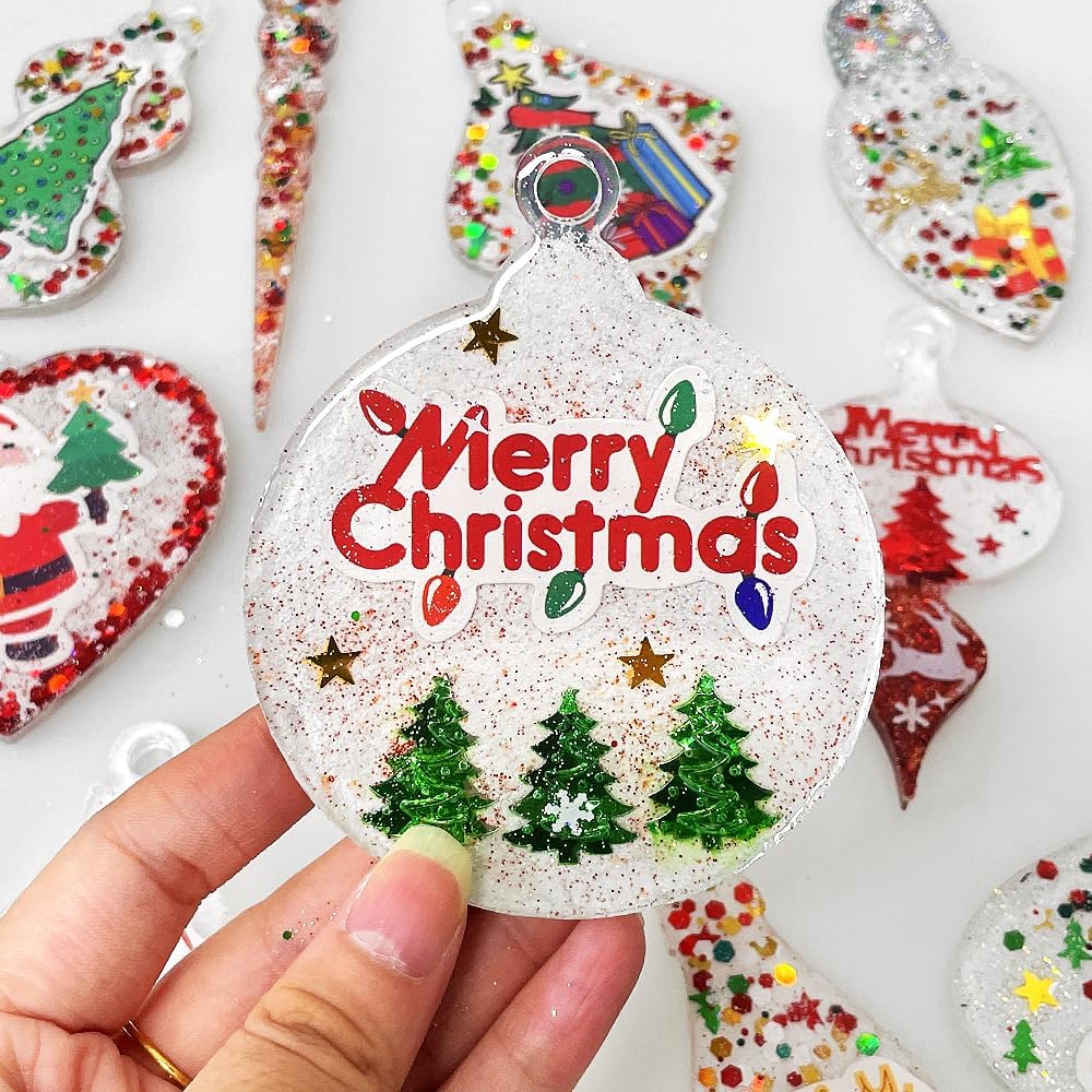 Christmas Ornament Molds for Resin, Bauble Silicone Molds, Star Bulb round Ornament Resin Mold - Craft Resin US