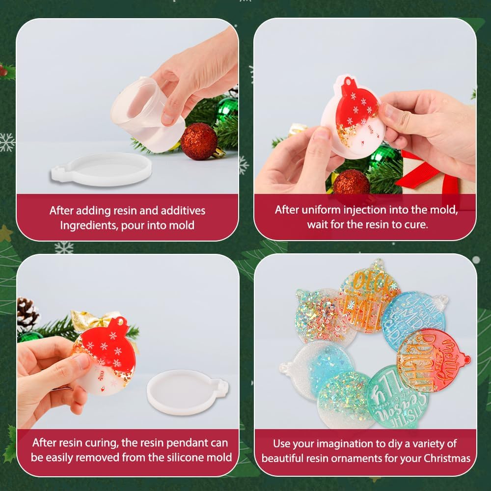 Christmas Ornament Resin Molds - 12 pcs - Craft Resin US