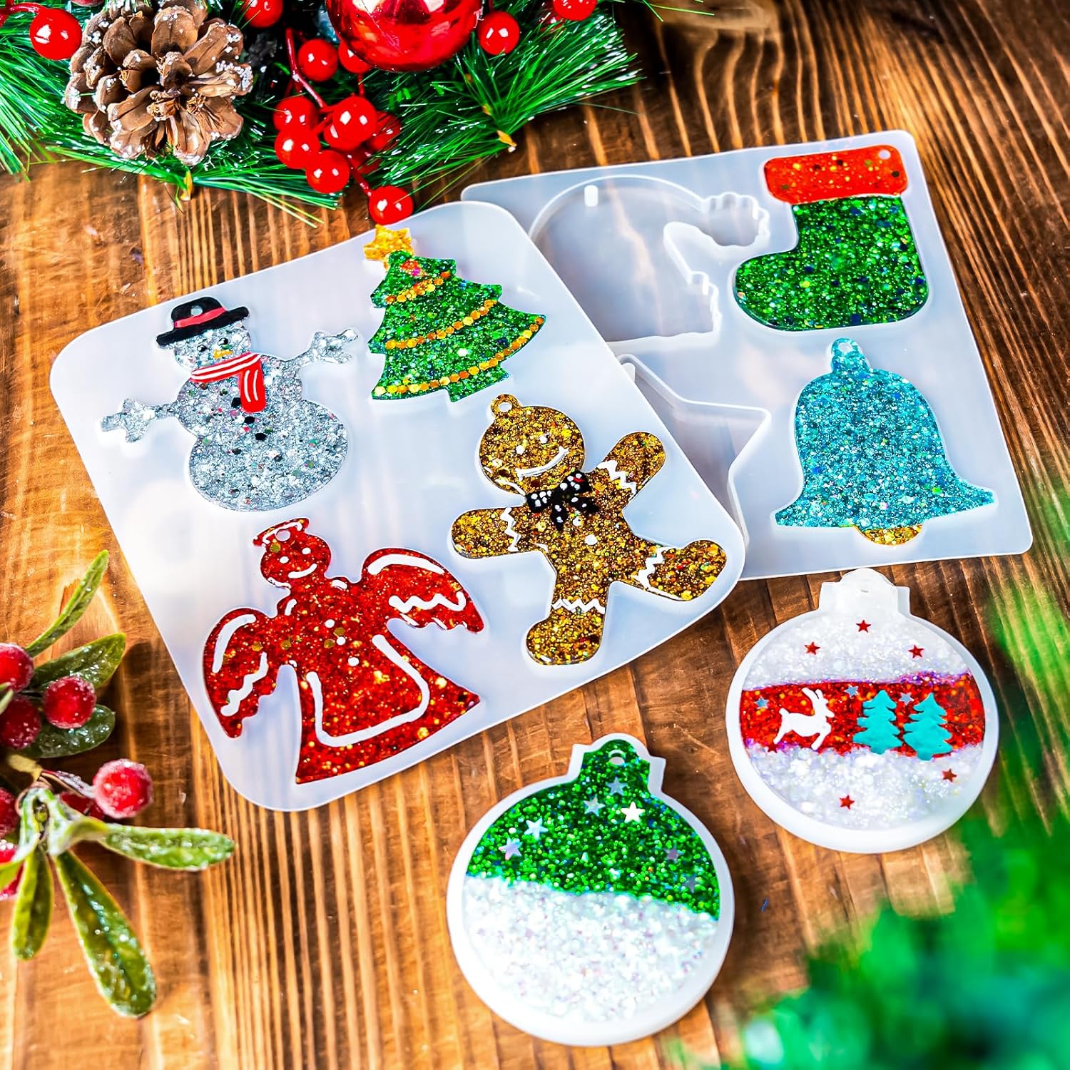 Christmas Ornament Resin Molds - set of 11 - Craft Resin US