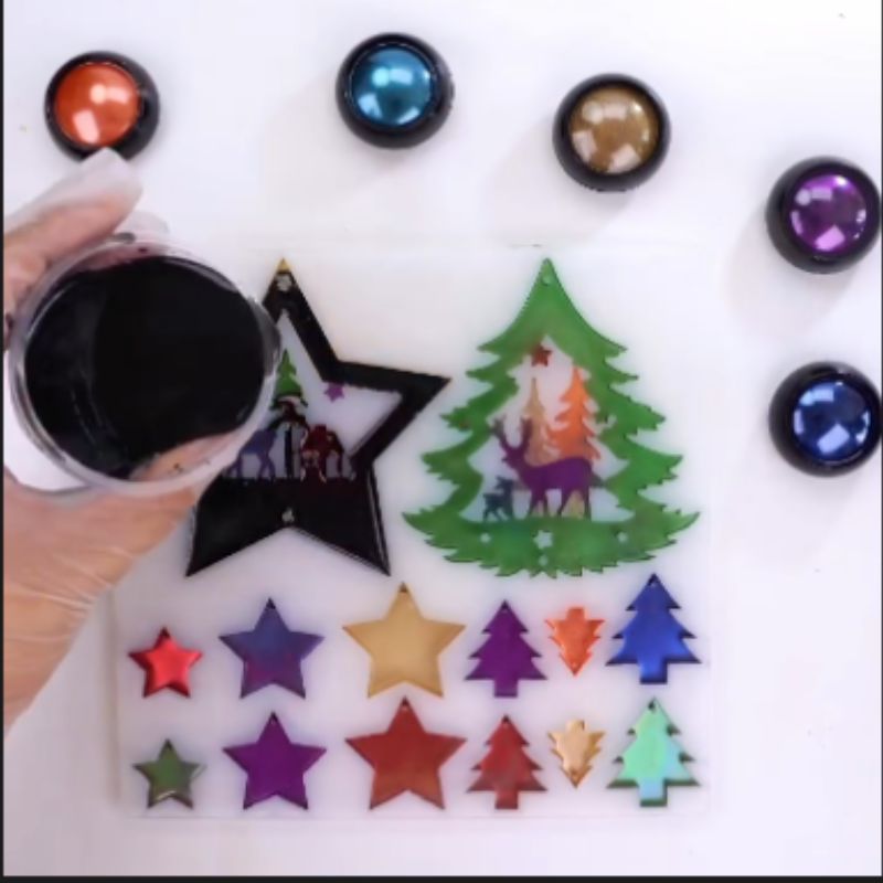 Christmas Tree Pentagram Ornament Resin Mold - Craft Resin US