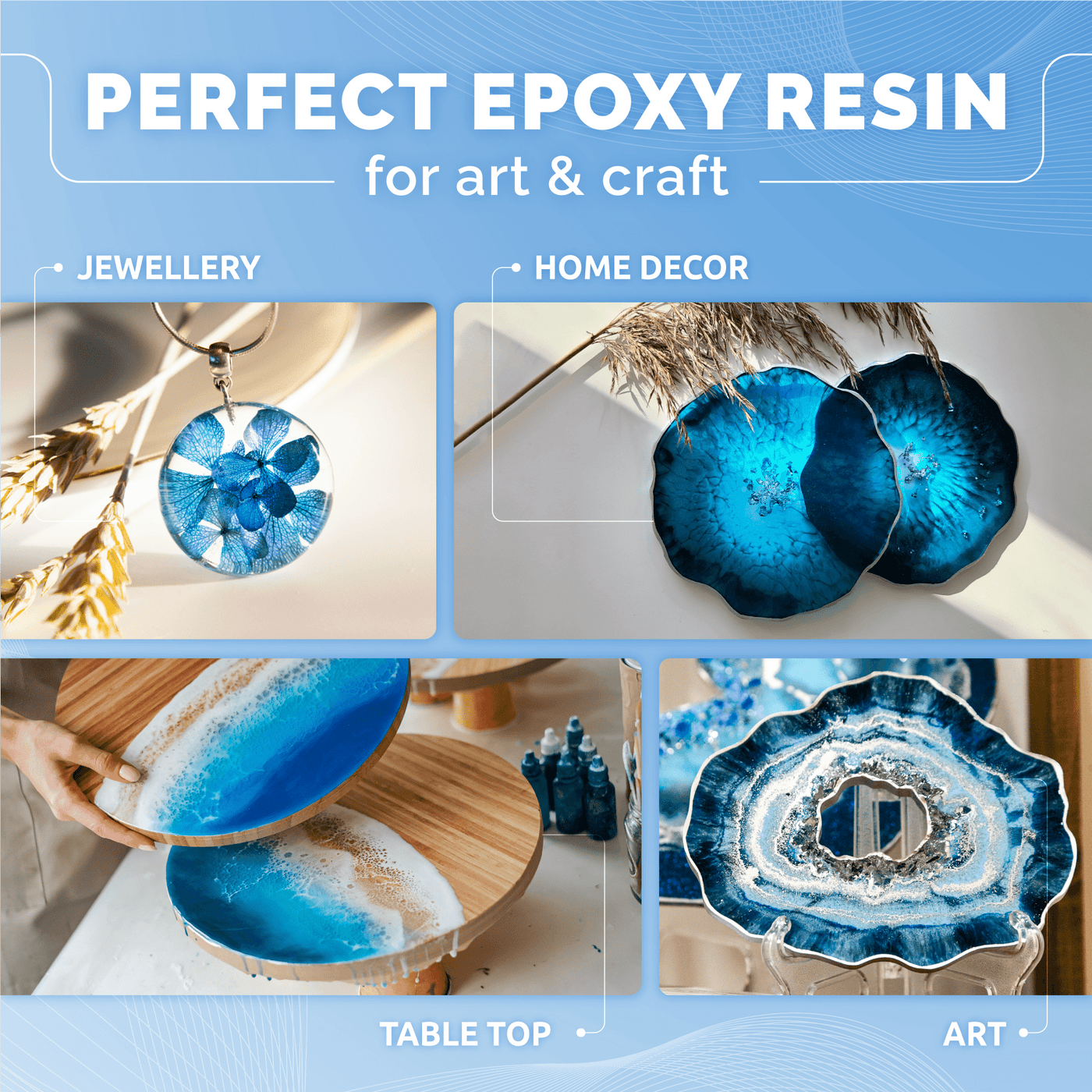 Craft Resin Art & Craft - 1 Gal Kit - Low Viscosity Casting Epoxy ...